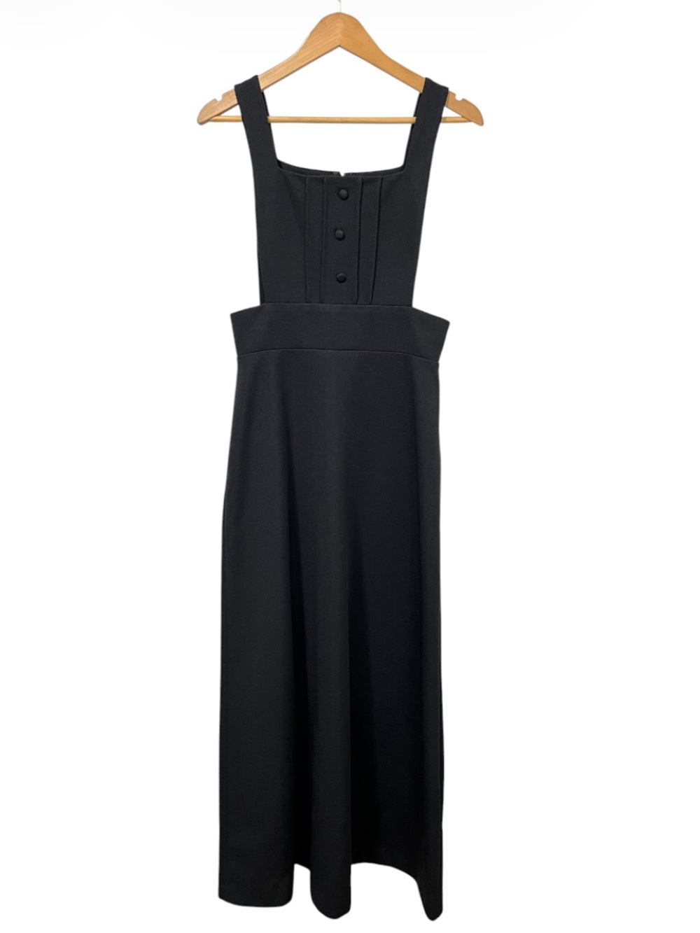 Vintage 70’s Devonshire Lady Black Pinafore Dress